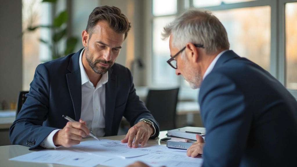 Профессиональная консультация по финансовому планированию между консультантом и клиентом