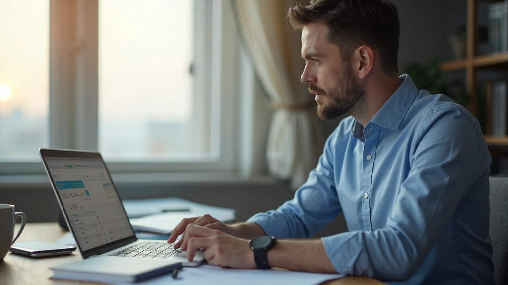 Профессиональное фото анализа инвестиционного портфеля на экране компьютера